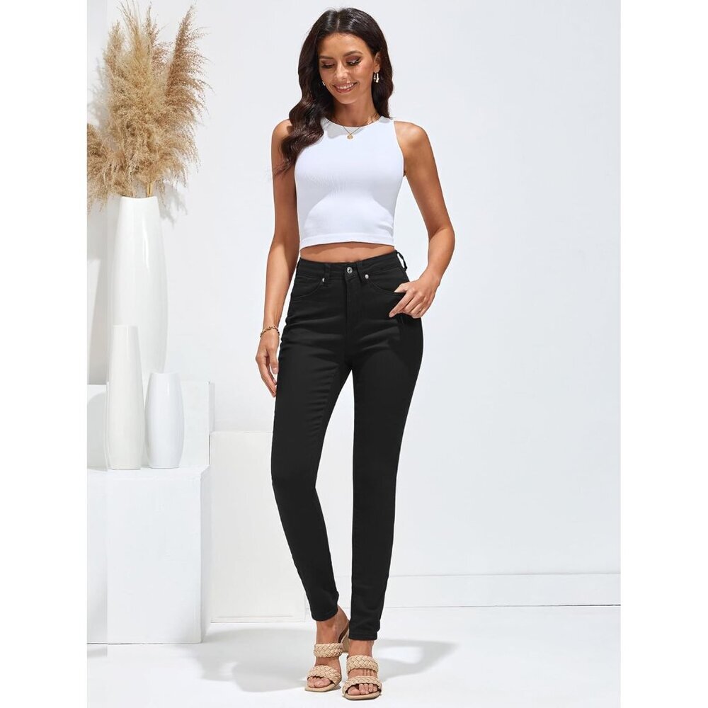 Women Skinny Jeans High Waist Stretch Denim Pants Casual Slim Fit Flattering - Picture 6 of 8